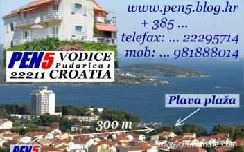 Частно настаняване в Водице, частни квартири в града Vodice, Хърватия